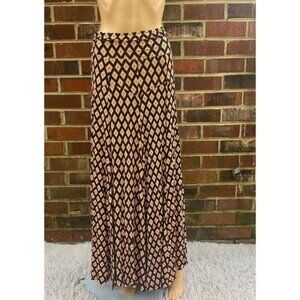 Anthropologie Maeve Skirt Womens size Small‎ Multicolor long Geometric Stretch